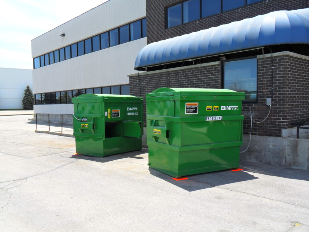 AtSource Recycling BinPak compactor supplier for Canada and the United States
