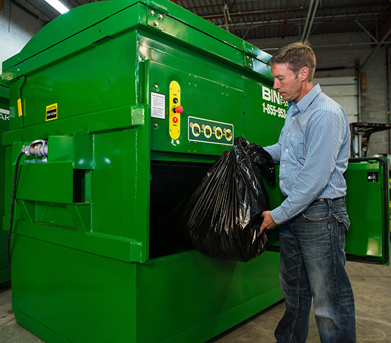 AtSource Recycling BinPak compactors